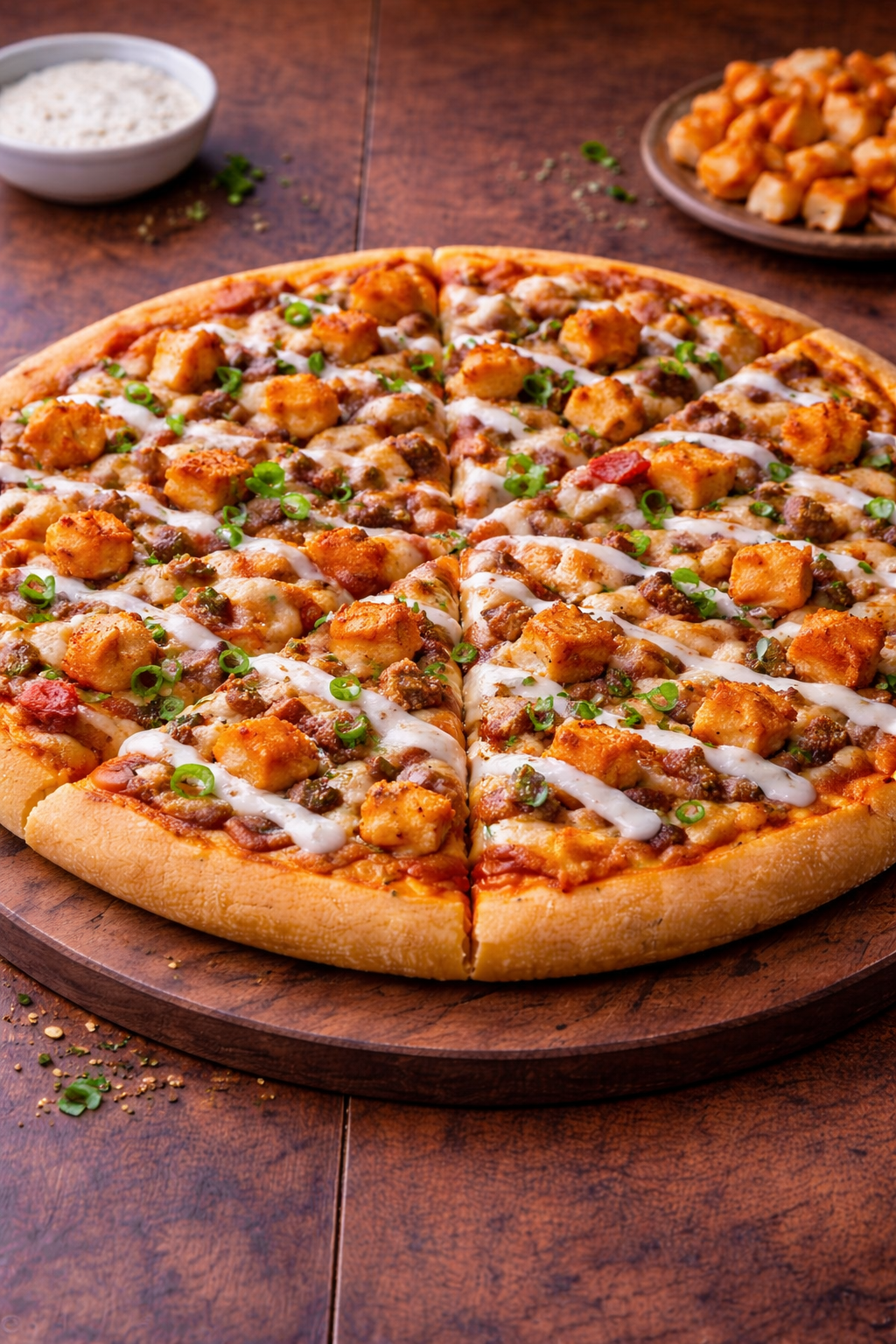 Buffalo Chicken Ranch Pizza