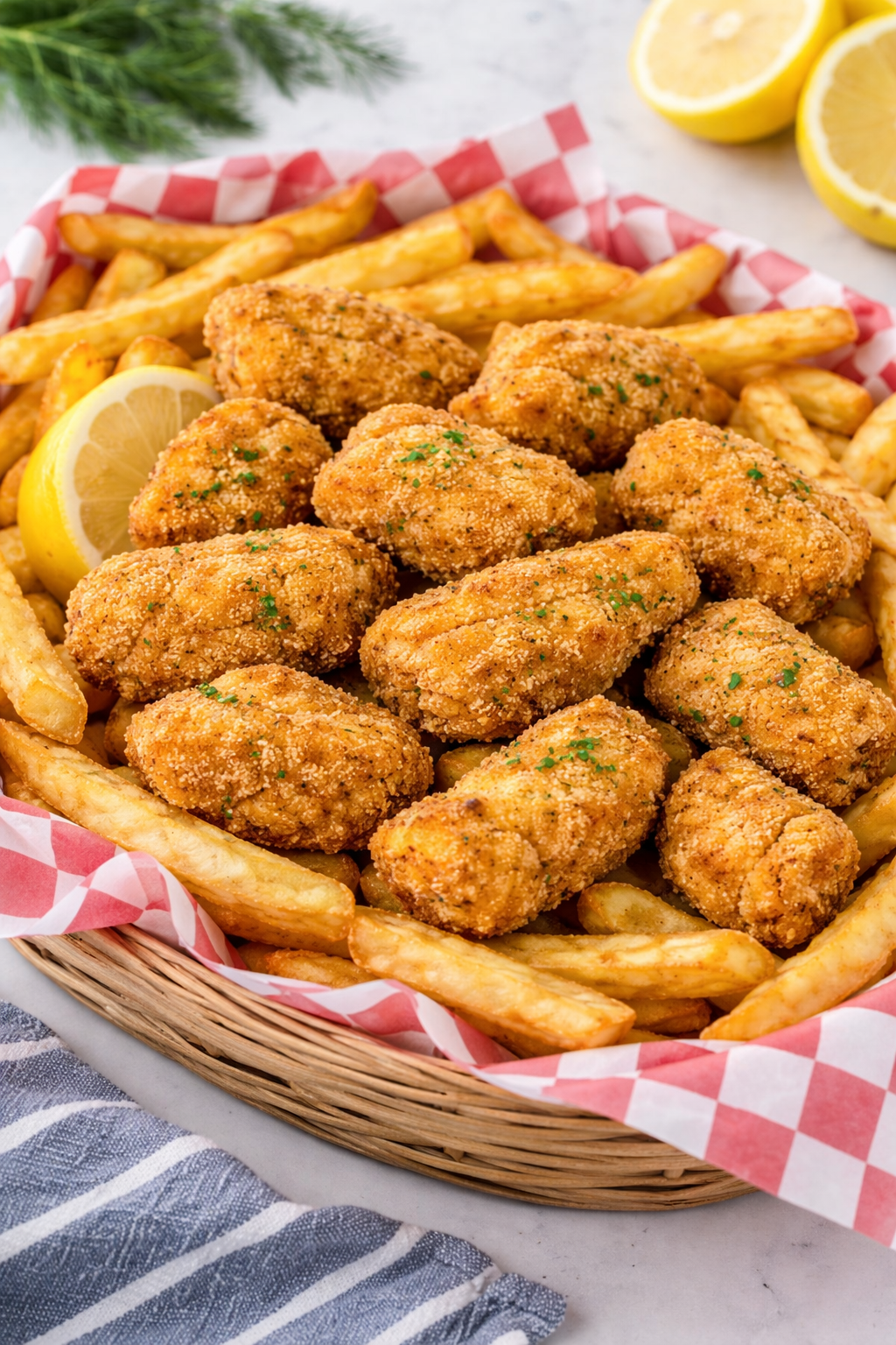5 Pc Catfish W/ French Fries