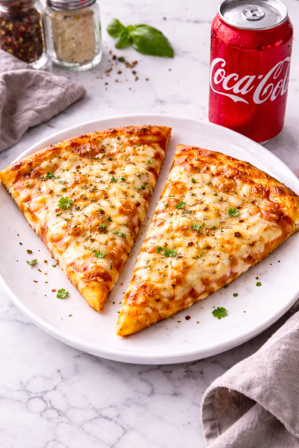 2 Slices Cheese + Can Soda Special