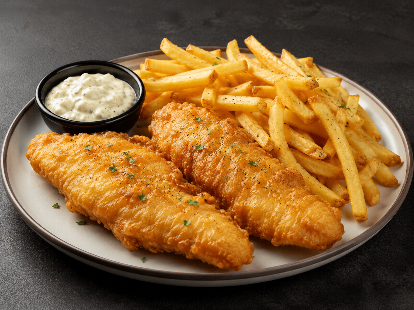 2pcs Swai Fillet w/ Fries + Tartar Sauce